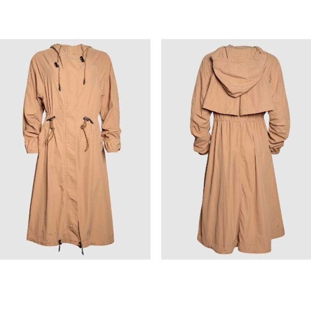 Designer Lee Mathews Everyday Outerwear Jessie Drawstring Hooded Trench Coat